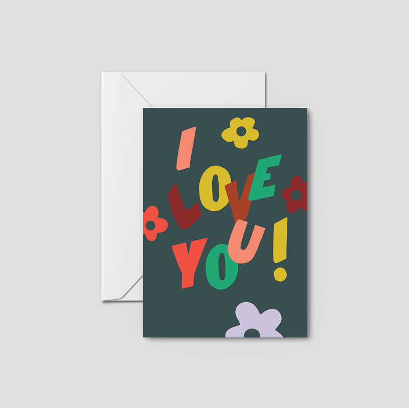 All Mixed Up & In Love Greeting Card