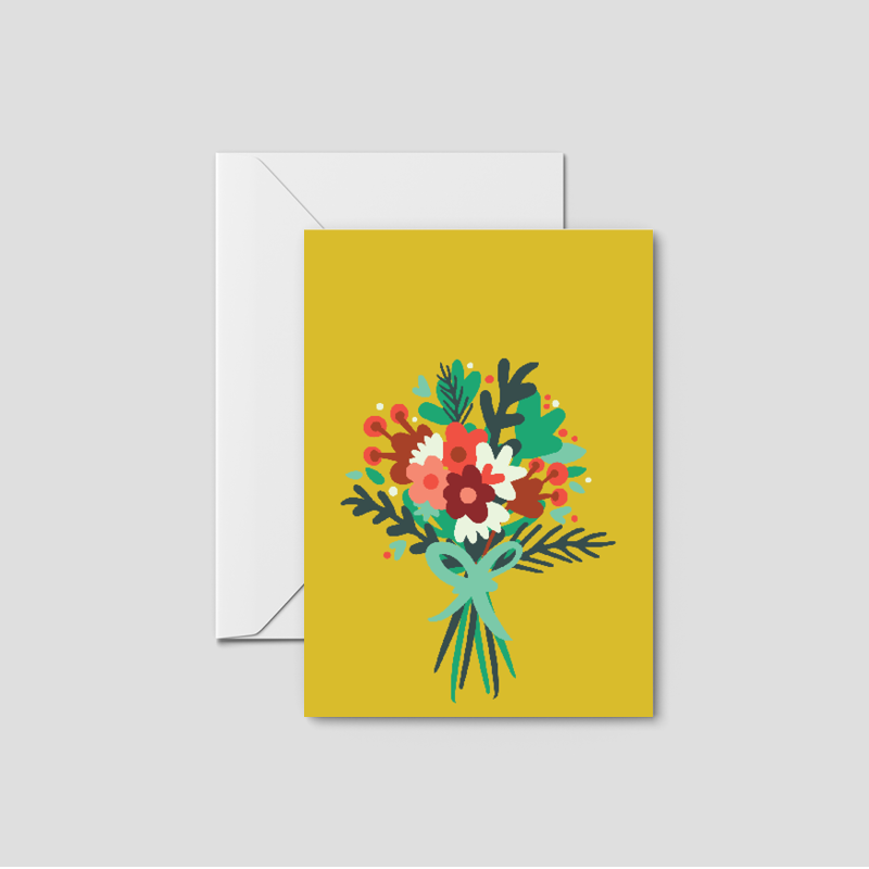 Bright & Cheery Bouquet Greeting Card