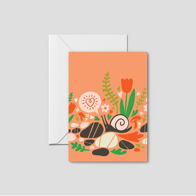 Hello from the Snail Trail Greeting Card