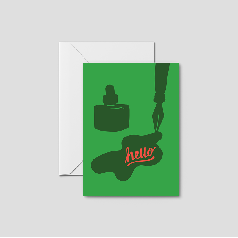 Inkwell Hello Greeting Card