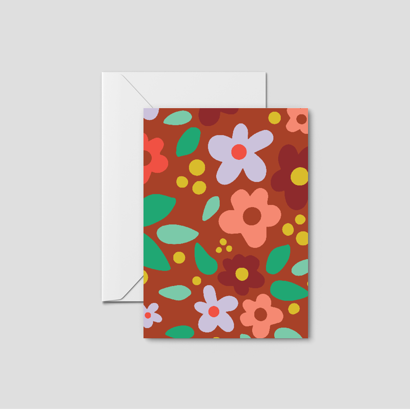 Periwinkle Pattern Greeting Card
