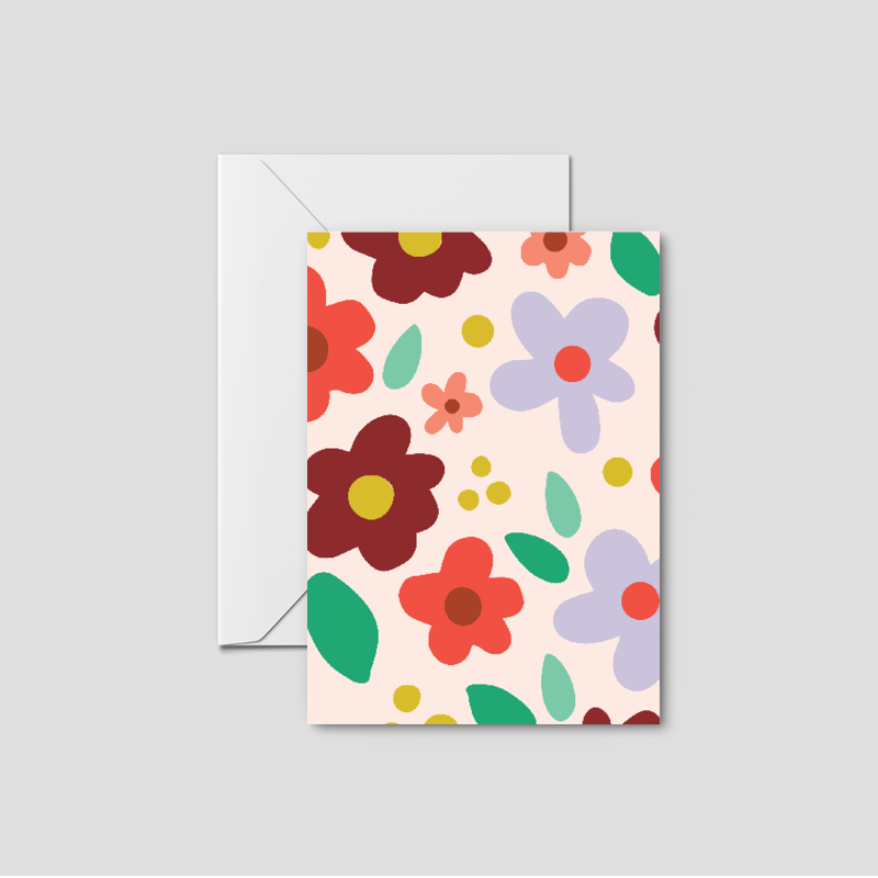 Periwinkle Pattern Greeting Card