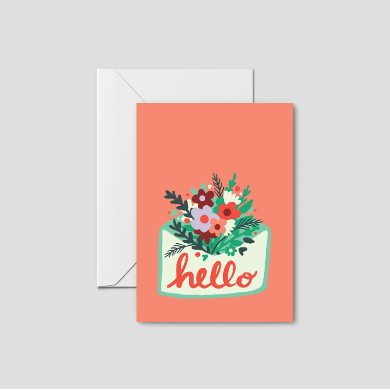 Say it with Flowers Greeting Card – Heartfelt Hello