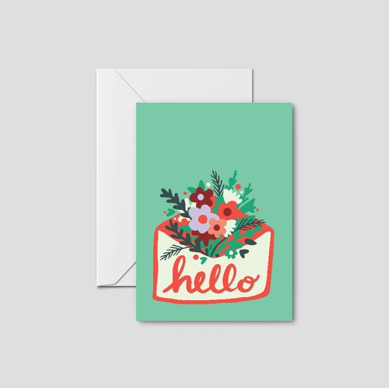 Blooming Heart Boxed Set - Green Tones (8 Assorted Designs)