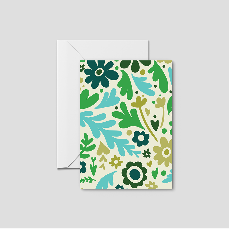 Snail Mail Boxed Set - Green Tones (8 Assorted Designs)