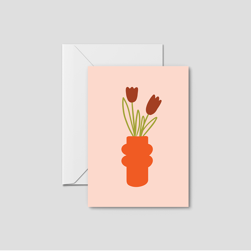 Tulip Vessel Greeting Card