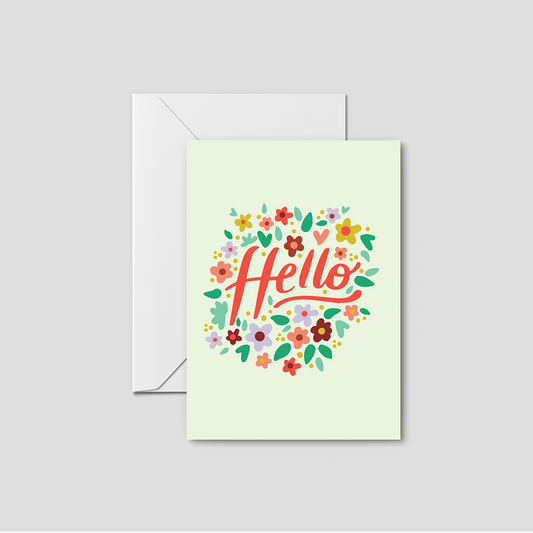 Hello From the Flower Field Greeting Card