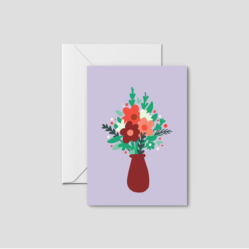 Periwinkle Posy Greeting Card