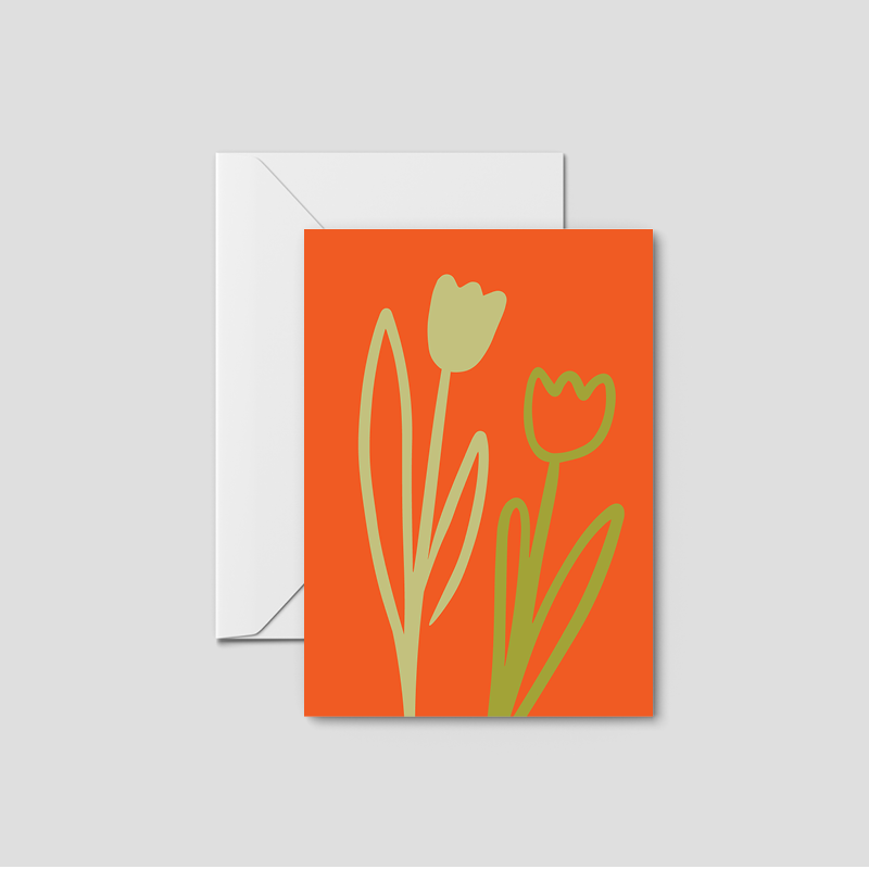 Two Spring Tulips Greeting Card
